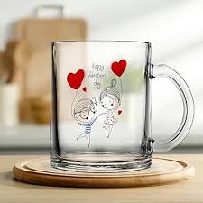 Transparent Glass Printed Mug
